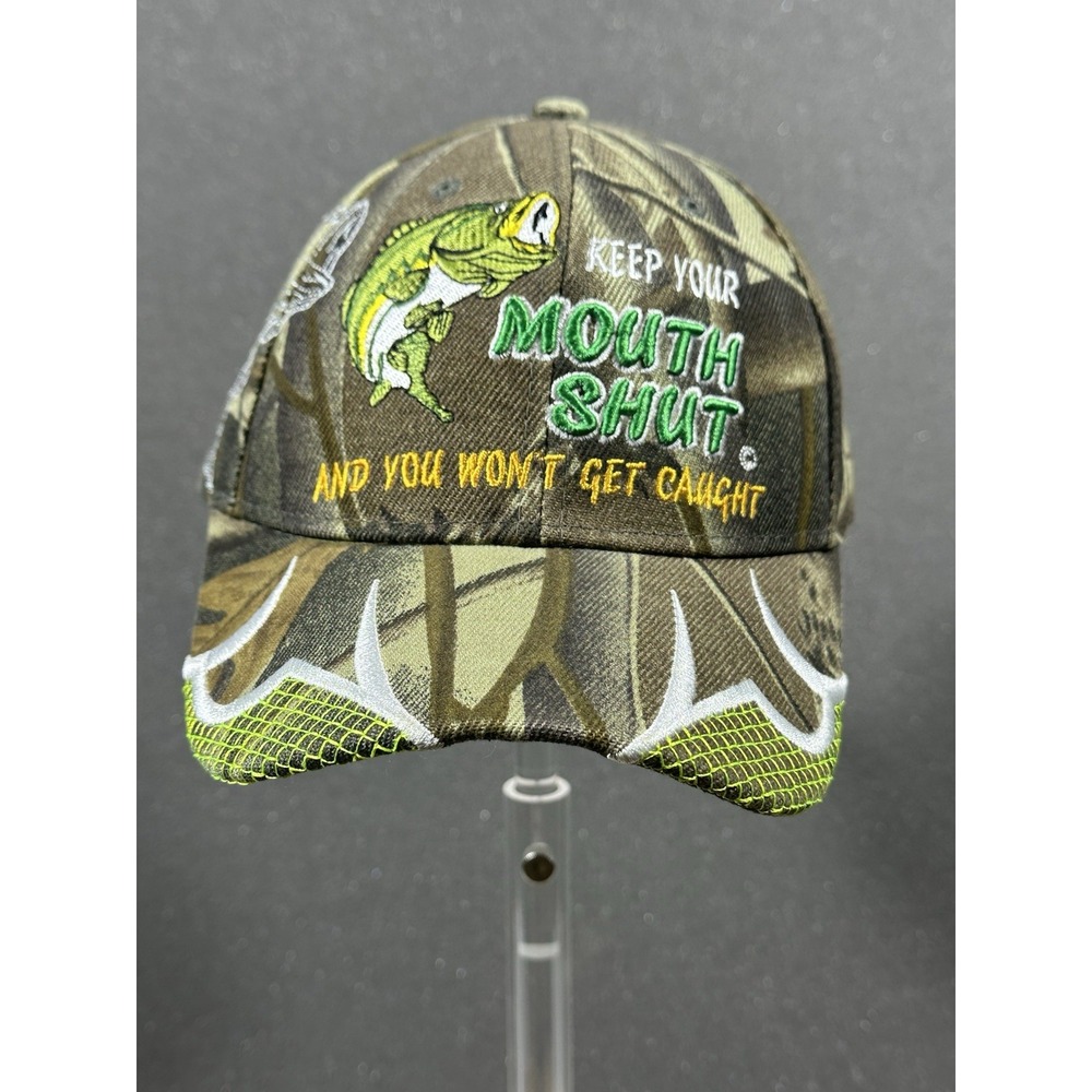 Fisherman's Hat "Keep Your Mouth Shut And You Won't Get Caught" Camo One Size